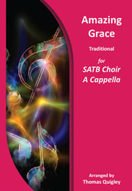 Amazing Grace SATB choral sheet music cover Thumbnail